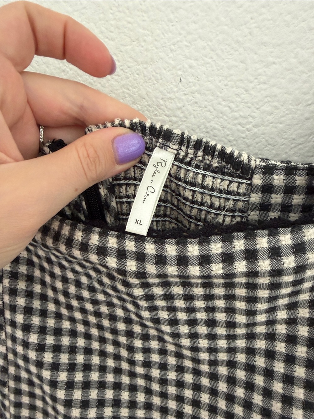 Rylee + Cru Chiara Dress In Black Gingham - Picture 6 of 6